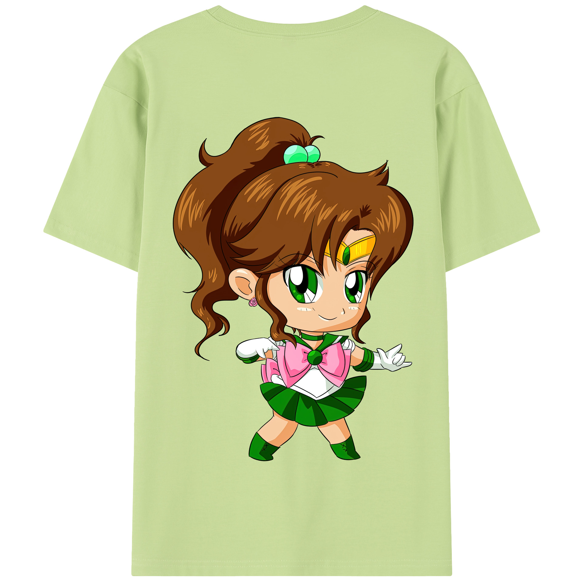 （画像用） 美少女戦士セーラームーン 木野 まこと きの まこと Sailor Moon Kino Makoto （セーラージュピター；Sailor Jupiter） 綿100％半袖Tシャツ（背面プリント）